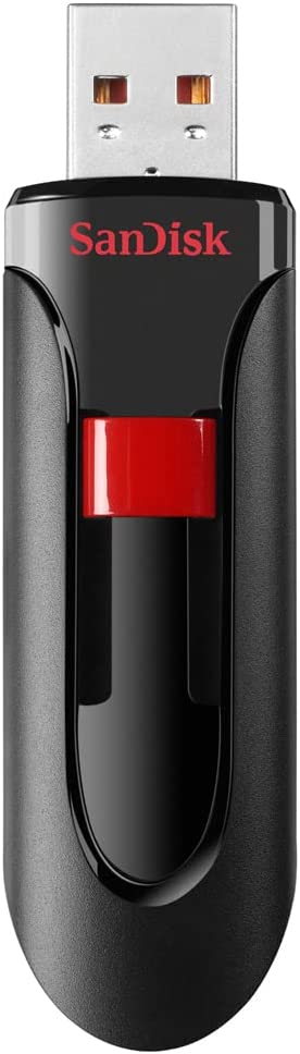 WESTERN DIGITAL SANDISK CRUZER GLIDE 3.0 USB FLASH DRIVE CZ600 64GB USB3.0 BLACK WITH RED SLIDER RETRACTABLE DESIGN 5Y