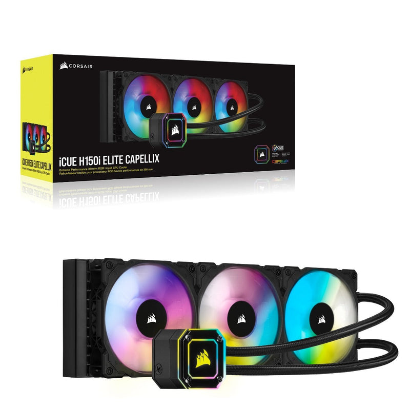 Corsair (CW-9060048-WW) iCUE H150i ELITE CAPELLIX 360mm Liquid CPU Cooler