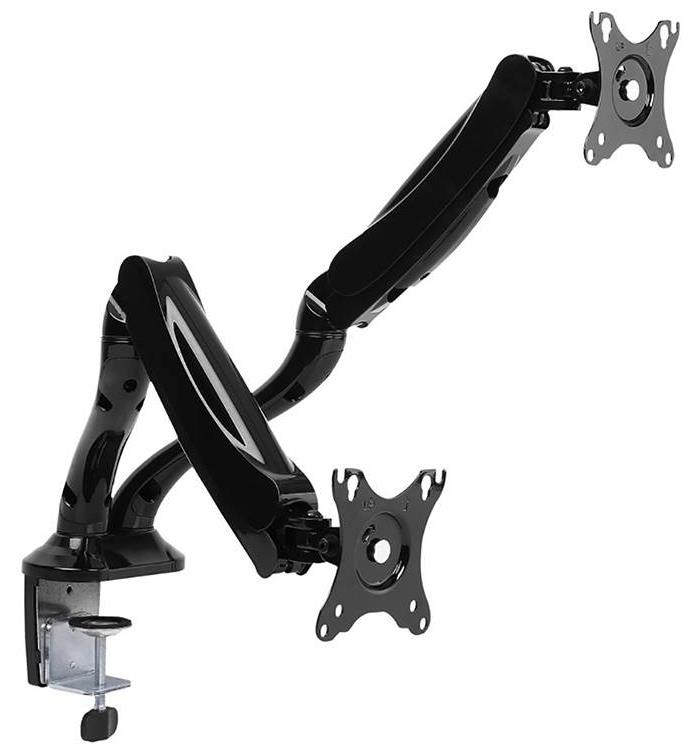 Brateck Dual Monitor Interactive Counterbalance LCD VESA Desk Clamp and Grommet Mount for 13''-27''