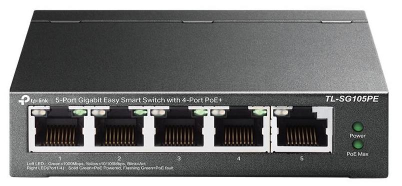 TP-Link SG105PE 5 Port Gigabit Easy Smart PoE+ Switch with 4 ports PoE+