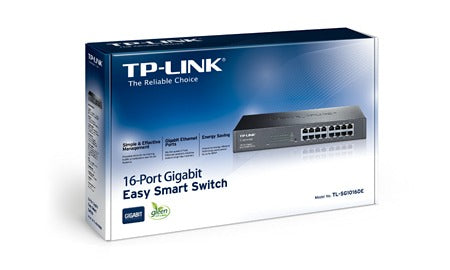 TP-LINK TL-SG1016DE network switch Managed L2 Gigabit Ethernet (10-100-1000) Black