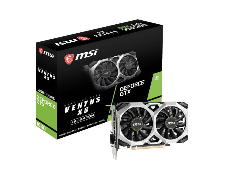 MSI GeForce GTX 1650 VENTUS XS 4G OC Graphics Card Graphics Card GeForce GTX 1650 VENTUS XS 4G OC