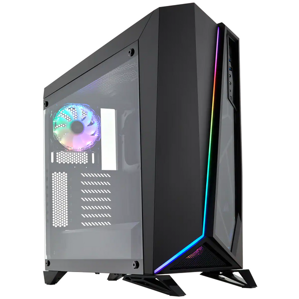 Corsair CC-9011140-WW Carbide Series SPEC-OMEGA RGB Mid-Tower Tempered Glass Gaming Case — Black