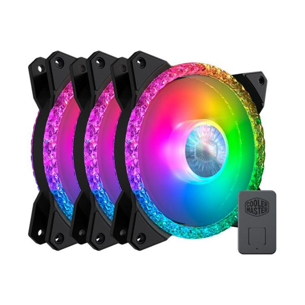 Cooler Master (MFY-B2DN-203PA-R1) MasterFan MF120 Prismatic 120mm Tri-Loop ARGB Case Fan - 3 Pack