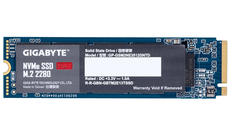 Gigabyte GP-GSM2NE3512GNTD internal solid state drive M.2 512 GB PCI Express 3.0 NVMe