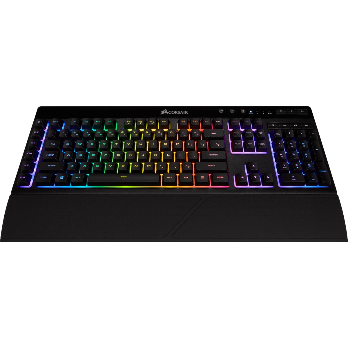 Corsair K57 RGB keyboard USB + Bluetooth QWERTZ Dutch Black