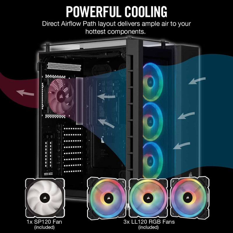 Corsair Crystal 680X RGB mid-Tower Black Case