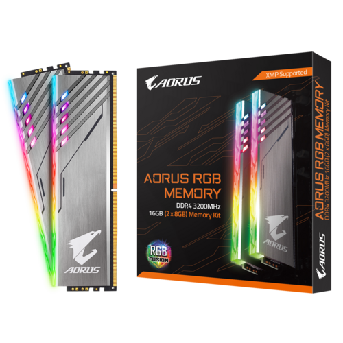 Gigabyte REFURBISHED GIGABYTE AORUS RGB MEMORY 16GB KIT (2x 8GB), DDR4 3200MHZ, 1.35V 6MTH