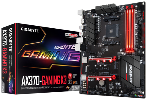 Gigabyte REFURBISHED GIGABYTE AX370-GAMING K3 MB,AM4, 4xDDR4, 8xSATA, 1xM.2, USB-C, ATX, 6MTH WTY