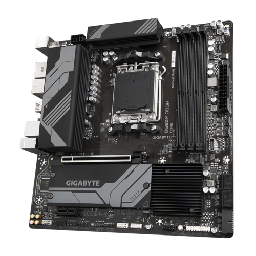 Gigabyte B650MDS3H 1.0 AMD AM5 ATX Motherboard 4x DDR5~128GB,2x PCIe x16, 2x M.2, 4x SATA 6, 3x USB 3.2, 1x USB-C, 4x USB 2.0