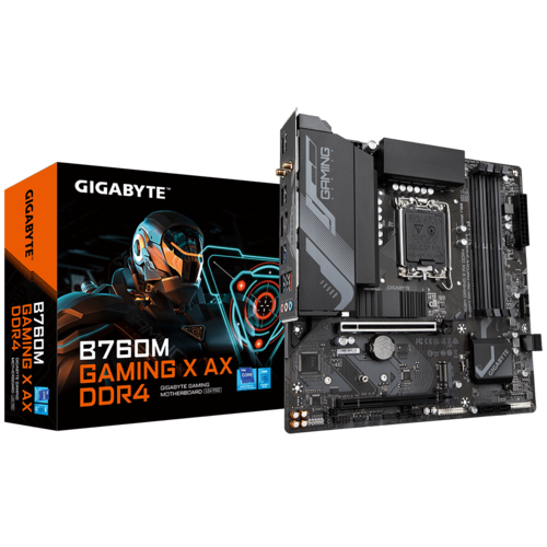 Gigabyte B760M GAMING  X AX MB, 1700, x2 DDR4, 4x SATA, M.2, USB3.2, WIFI 6E, uATX 3YR