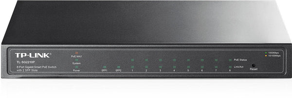 TP-LINK TL-SG2210P network switch Managed L2 Gigabit Ethernet (10-100-1000) Black Power over Ethernet (PoE)