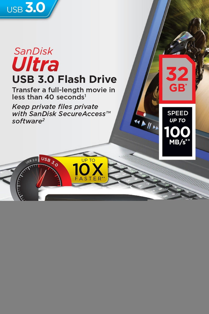 Sandisk Ultra USB flash drive 32 GB USB Type-A 3.2 Gen 1 (3.1 Gen 1) Black