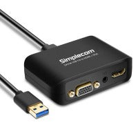 Simplecom DA326 USB 3.0 to HDMI + VGA Video Adapter with 3.5mm Audio (up to 1080p)