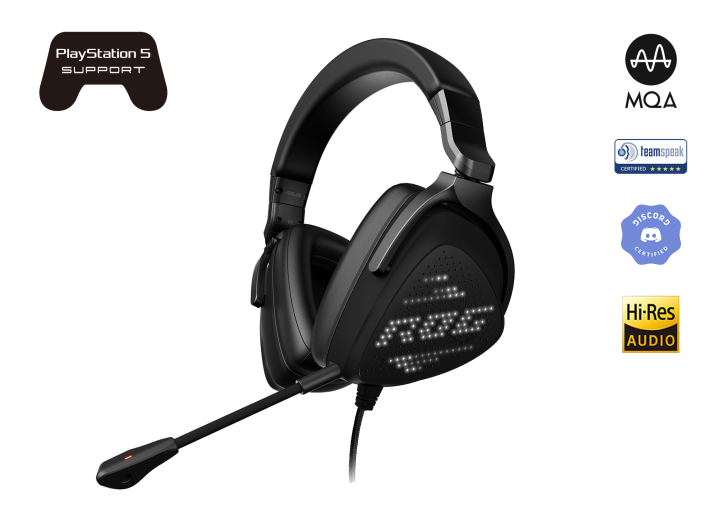 Asus ROG DELTA S ANIMATE Lightweight USB-C Gaming Headset With Customizable AniMe Matrix™ Display