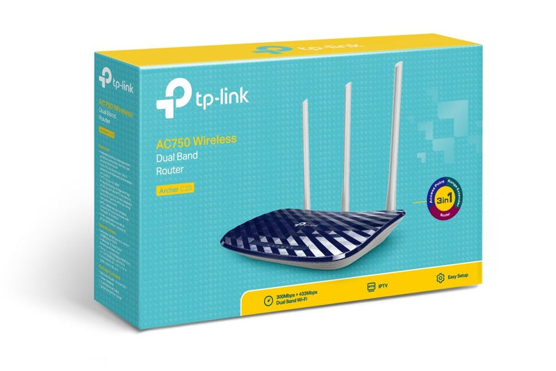 TP-LINK AC750 wireless router Dual-band (2.4 GHz / 5 GHz) Fast Ethernet Black,White