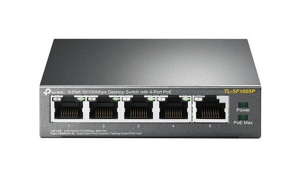 TP-LINK TL-SF1005P network switch Unmanaged Fast Ethernet (10/100) Black Power over Ethernet (PoE)