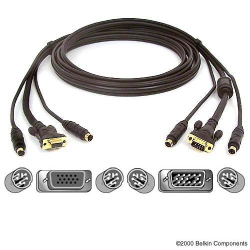 Belkin F3X1835B10-GLD KVM cable Black 3.048 m