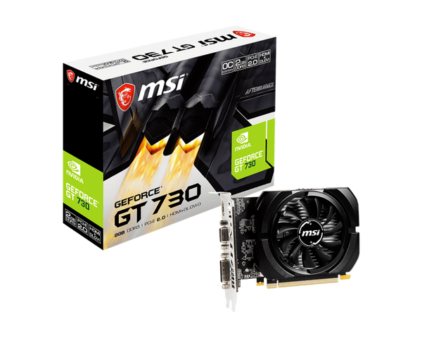 MSI N730K-2GD3/OCV5 GT730 2GB GRAPHIC CARD, DDR3, 64BIT, HDMI, VGA, DVI