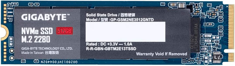 Gigabyte GP-GSM2NE3512GNTD internal solid state drive M.2 512 GB PCI Express 3.0 NVMe