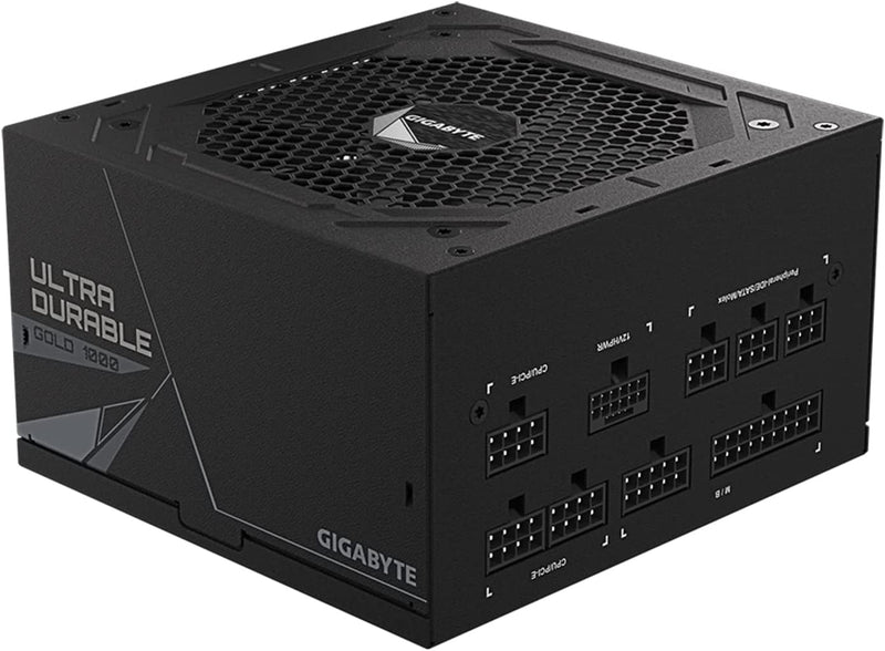 Gigabyte UD1000GM PG5 1000W ATX PSU Power Supply  80+ Gold >90% 120mm Fan Black Flat Cables Single +12V Rail Japanese  >100K Hrs