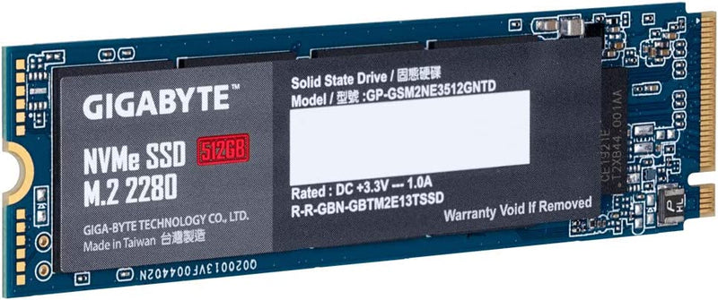 Gigabyte GP-GSM2NE3512GNTD internal solid state drive M.2 512 GB PCI Express 3.0 NVMe