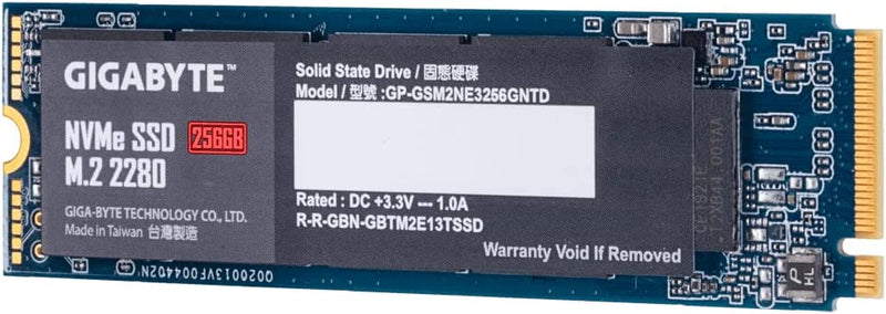 Gigabyte GP-GSM2NE3256GNTD internal solid state drive M.2 256 GB PCI Express 3.0 NVMe