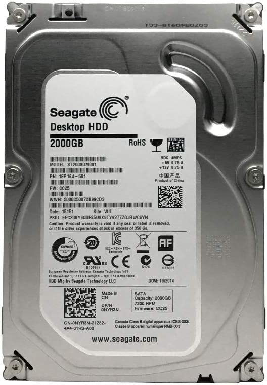 Seagate Desktop HDD ST2000DM001 internal hard drive 3.5" 2000 GB Serial ATA III
