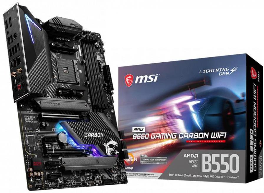 MSI MPG B550 GAMING CARBON WIFI ATX Motherboard Socket AM4 MPG B550 GAMING CARBON WIFI