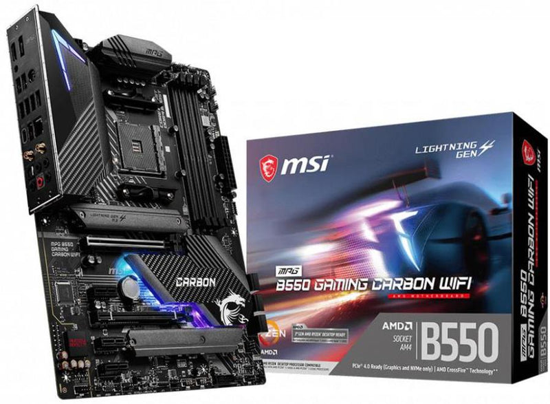 MSI MPG B550 GAMING CARBON WIFI ATX Motherboard Socket AM4 MPG B550 GAMING CARBON WIFI