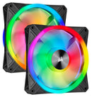 Corsair CO-9050100-WW QL140 RGB 140mm Dual Fan Kit with Lighting Node CORE