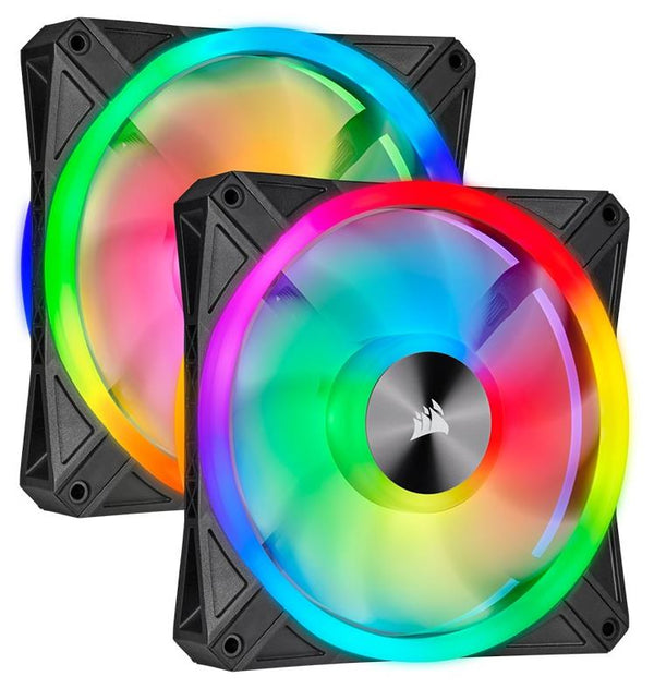 Corsair CO-9050100-WW QL140 RGB 140mm Dual Fan Kit with Lighting Node CORE