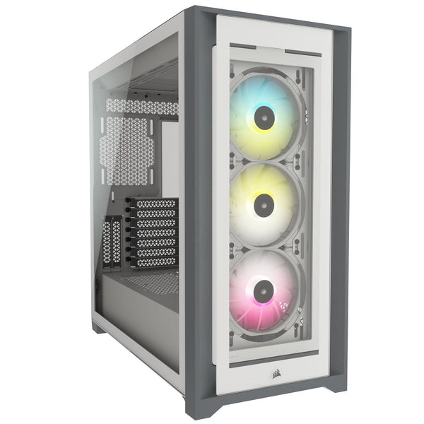 Corsair (CC-9011213-WW) iCUE 5000X RGB Tempered Glass Mid Tower ATX Case - White