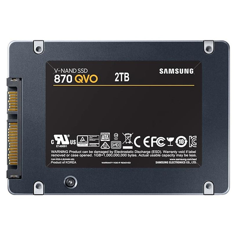 Samsung 870 QVO 2TB 2.5" SATA III 6GB/s 4-Bit MLC V-NAND SSD Internal Solid State Drive PN MZ-77Q2T0BW