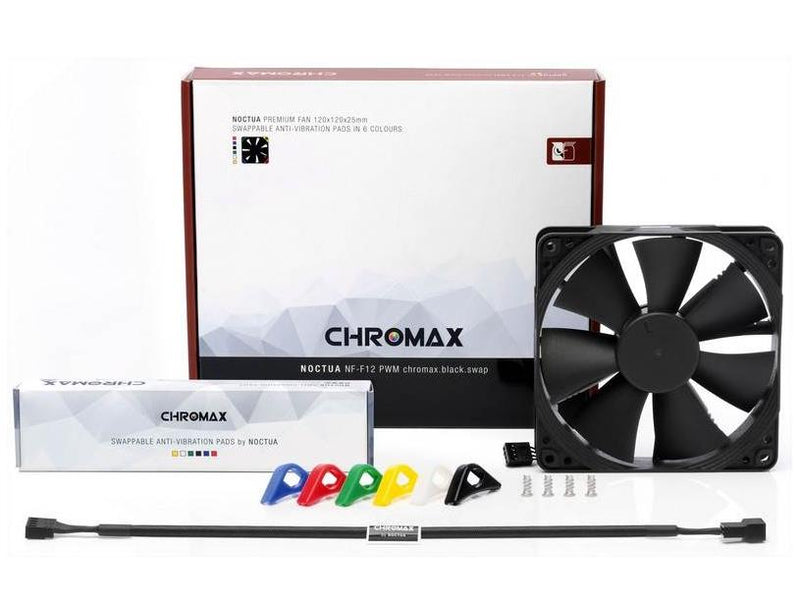 Noctua 120mm NF-F12 PWM chromax.black.swap 1500RPM Fan