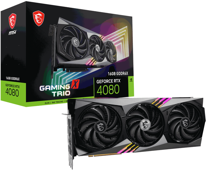 MSI GeForce RTX 4080 16GB GAMING X TRIO Graphics Card