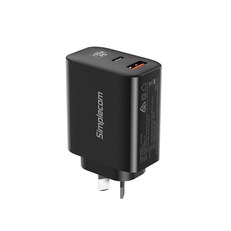 CU265 Dual Port PD 65W GaN Fast Wall Charger USB-C + USB-A for Phone Laptop