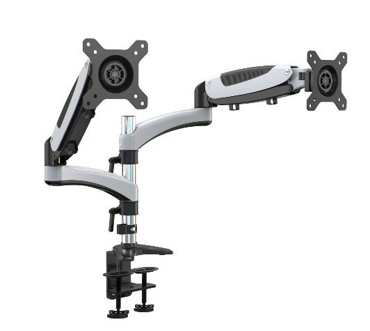 VisionMounts VM-GM124XD - GasSpring DeskClamp Aluminium Dual LCD Monitor Arm Support up to 34''