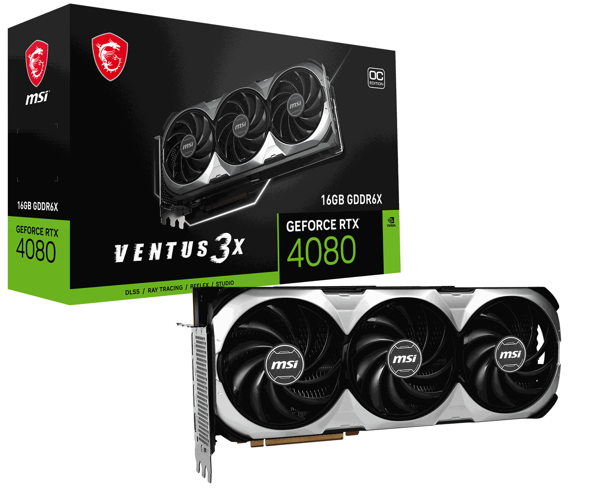 MSI GeForce RTX 4080 16GB VENTUS 3X OC Graphics Card