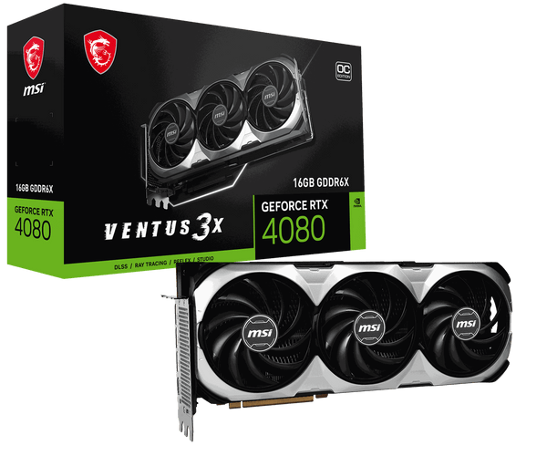 MSI GeForce RTX 4080 16GB VENTUS 3X OC Graphics Card