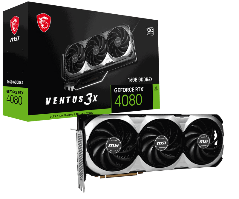 MSI GeForce RTX 4080 16GB VENTUS 3X OC Graphics Card