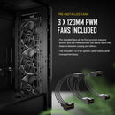 Antec P20CE E-ATX supports Dual CPU MB up to 300m, Mesh Front, Air Filter, 3x PWM Fans, 4x HDD, 4 in 1 Splitter Fan Cable, Solid Side Panel, Gaming Office and Corporate Case