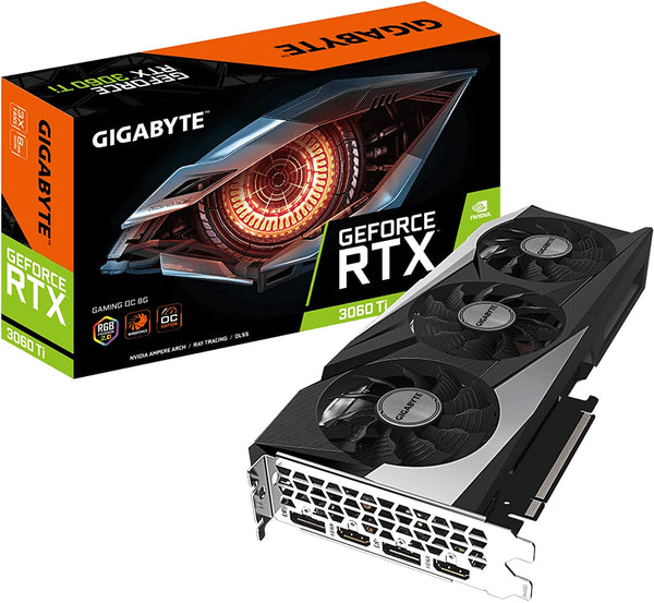 Gigabyte nVidia GeForce RTX 3060 Ti WINDFORCE OC 8G 1680 MHz Core Clock, GDDR6, PCI-E 4.0, 2x DisplayPort 1.4, 2x HDMI 2.1