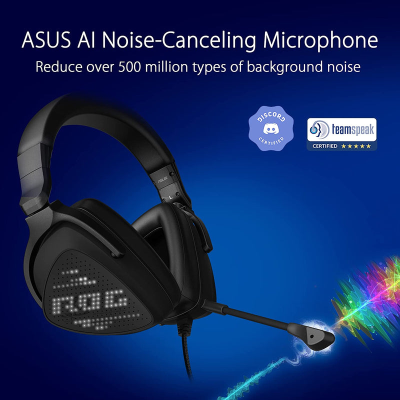 Asus ROG DELTA S ANIMATE Lightweight USB-C Gaming Headset With Customizable AniMe Matrix™ Display
