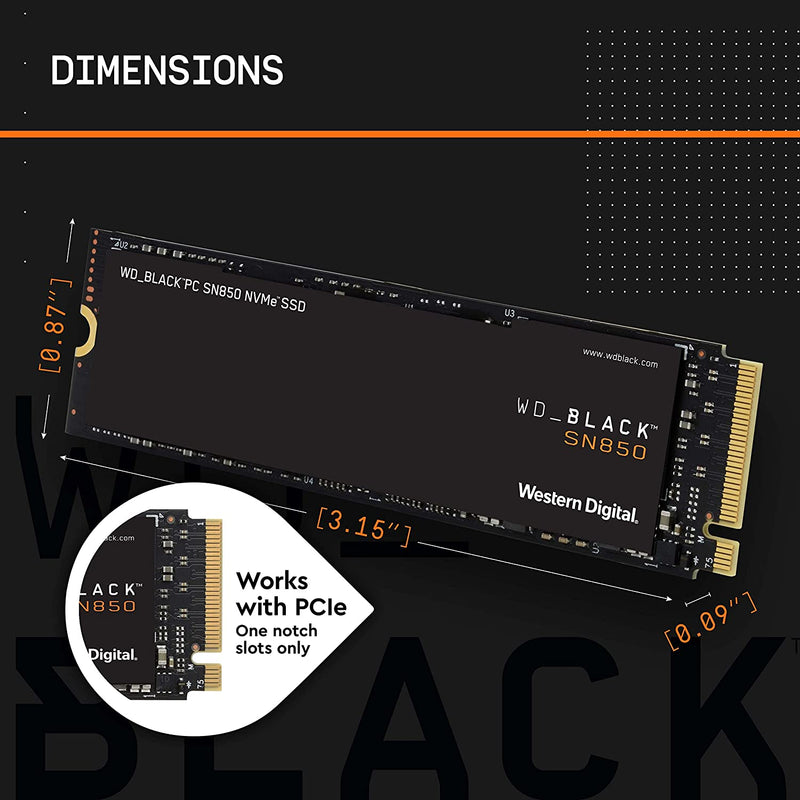 Western Digital SN850 M.2 500 GB PCI Express 4.0 NVMe