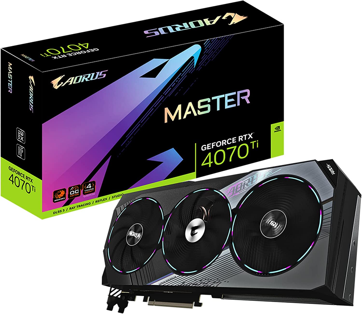 Gigabyte AORUS GeForce RTX 4070 Ti MASTER 12G NVIDIA 12 GB GDDR6X