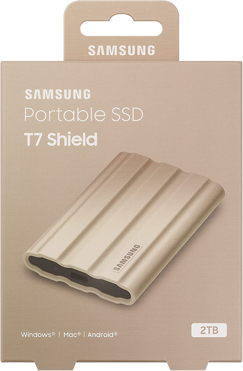 Samsung PORTABLE SSD T7 SHIELD BEIGE 2TB USB 3.2