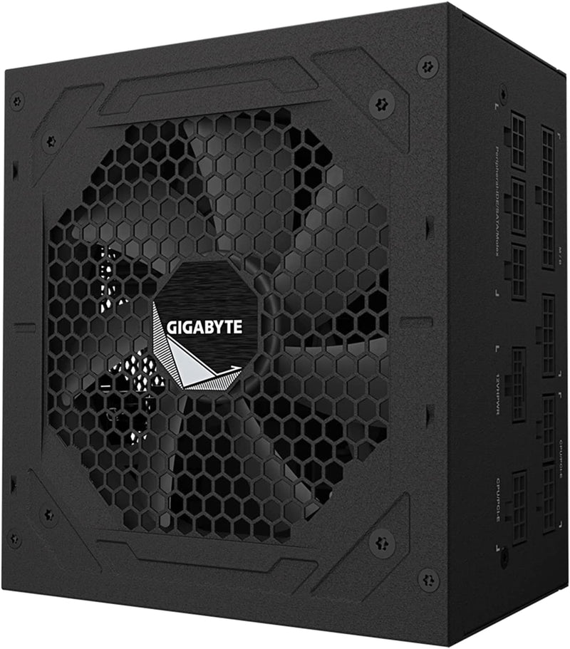Gigabyte UD1000GM PG5 1000W ATX PSU Power Supply  80+ Gold >90% 120mm Fan Black Flat Cables Single +12V Rail Japanese  >100K Hrs