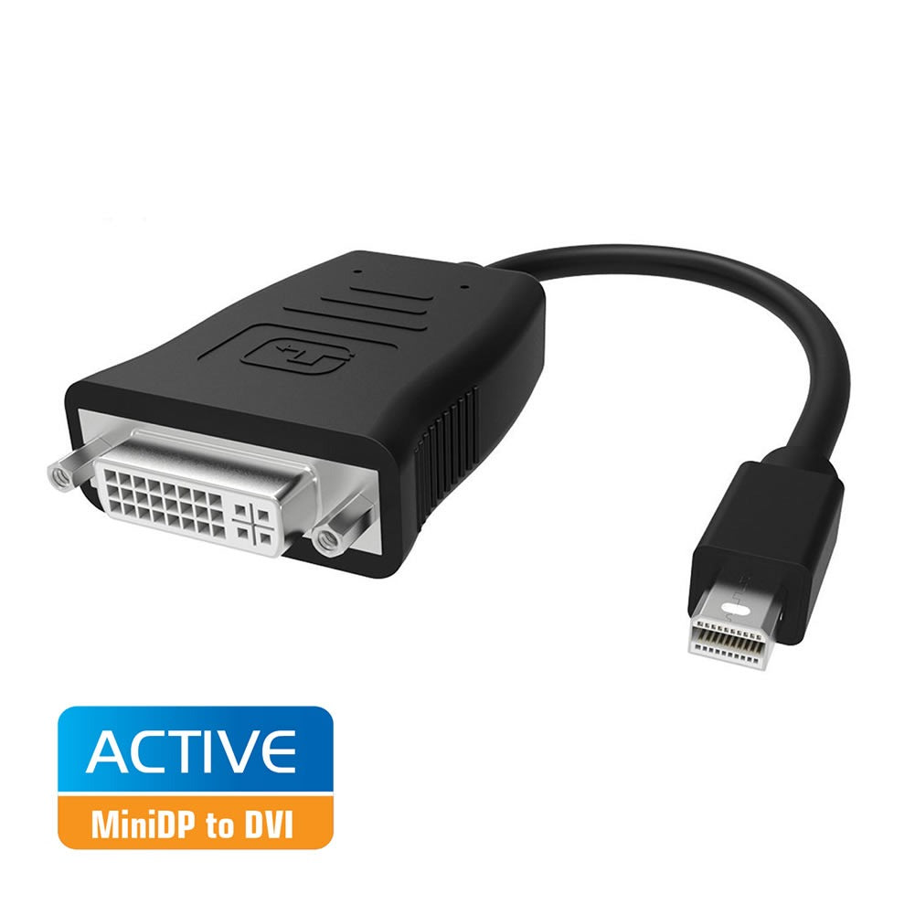 Simplecom DA102 Active Mini DisplayPort to DVI Adapter 4K UHD (Thunderbolt and Eyefinity Compatible)