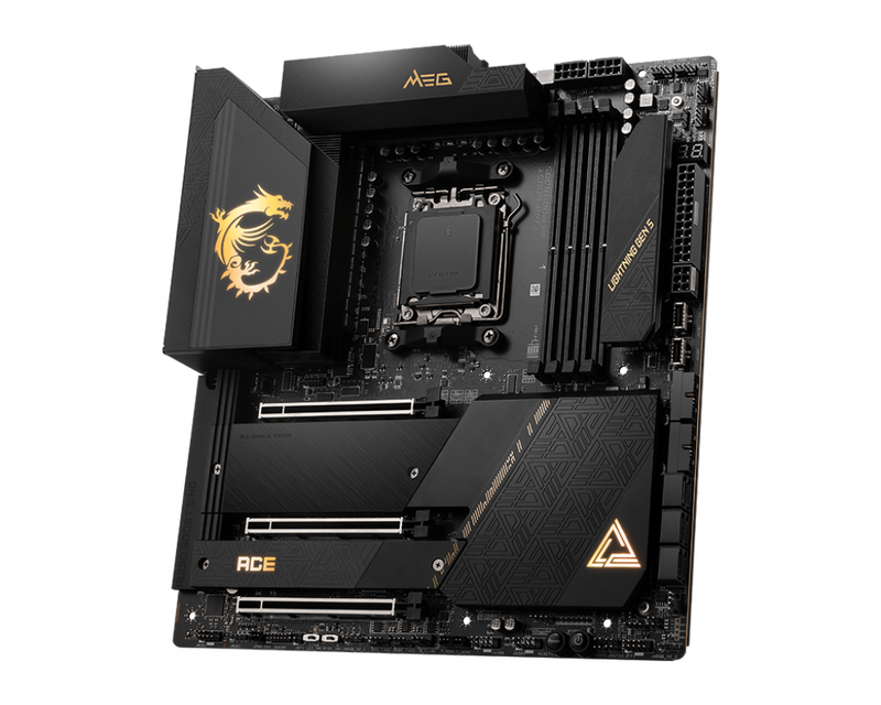 MSI MEG X670E ACE AMD AM5 E-ATX Motherboard 4x DDR5~128GB,3x PCIe x16, 4x M.2, 6x SATA 6Gb/s, 8x USB 3.2, 3x USB-C